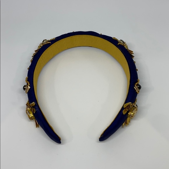 Blue Hairband with Bee Design and Gems Stones main image 5